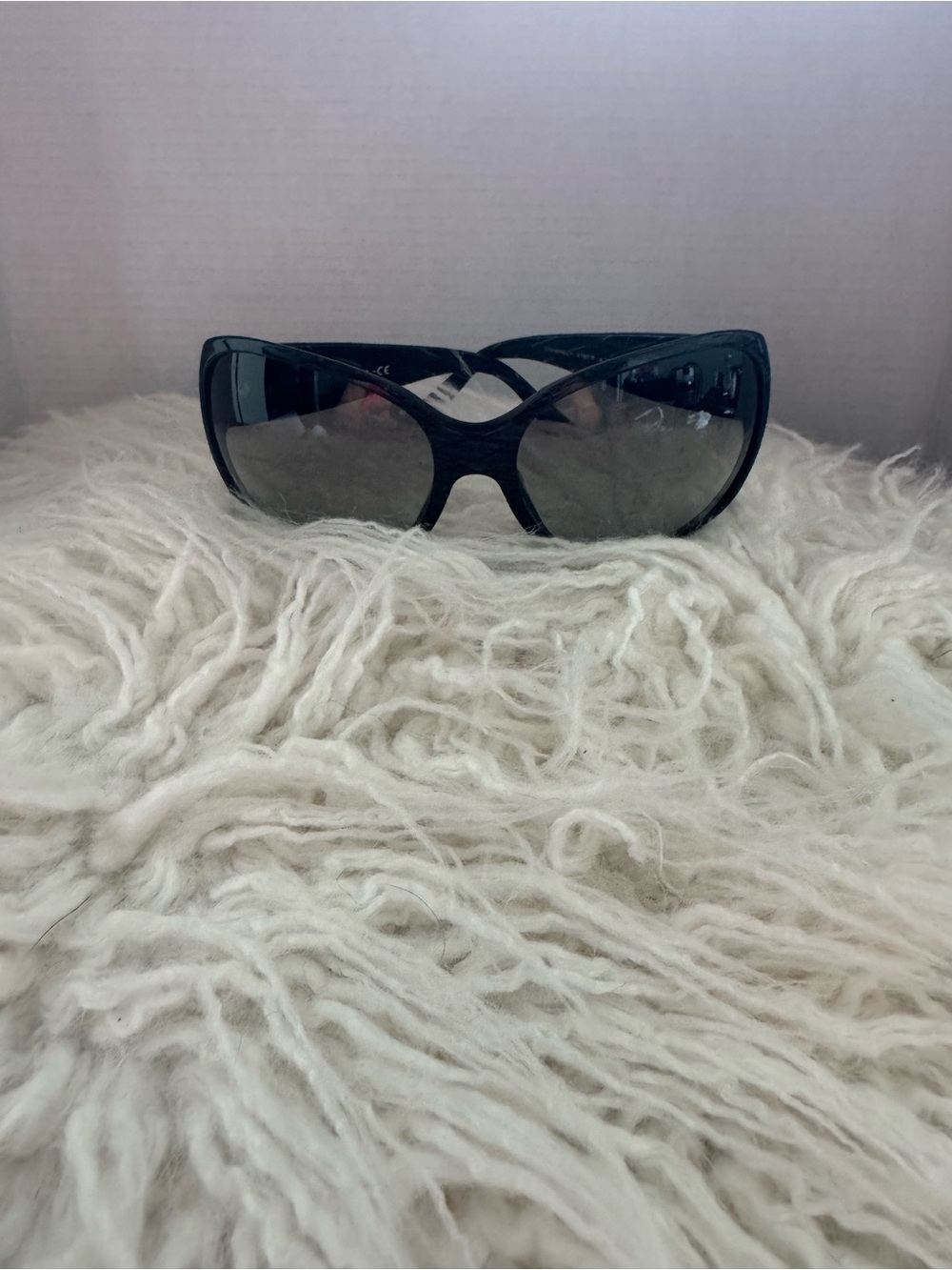 CHANEL 5108-B Sunglasses Authentic Pearl Crystal Floral Black Italy